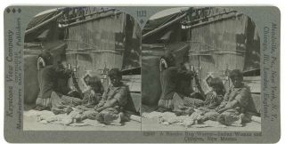 Mexico Navajo Indian Rug Weaver Stereoview 32802 1133bx Near