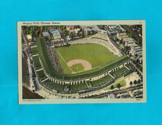 Vintage Postcard - Wrigley Field,  Chicago,  Illinois