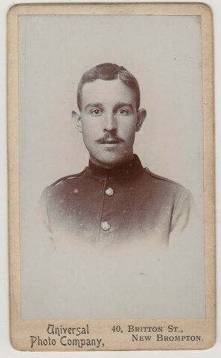 Military Cdv Photo Of A Soldier Of An Unidentified Regiment C.  1900