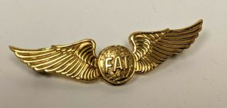 Rare Vintage Fat Far Eastern Air Transport Taiwan Pilot Wings Badge