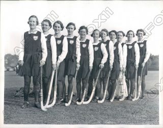 1936 British Womens Field Hockey Team Defeats American Team Press Photo