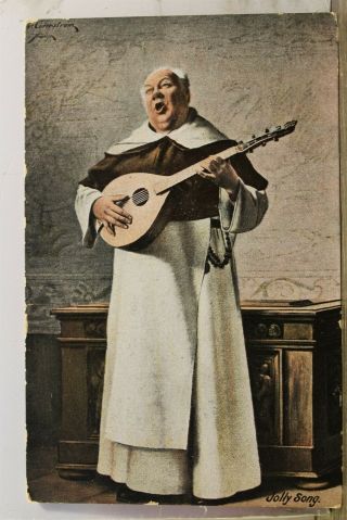 Art Jolly Song Monk Brother Musician Postcard Old Vintage Card View Standard Pc