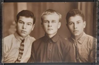 20s Schoolboys Buddies Soviet Youth Handsome Young Boys Guys Teens Antique Photo