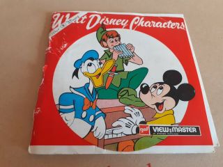 1953 Walt Disney Characters Peter Pan Viewmaster 3 Reels & Sleeve/booklet B - 523