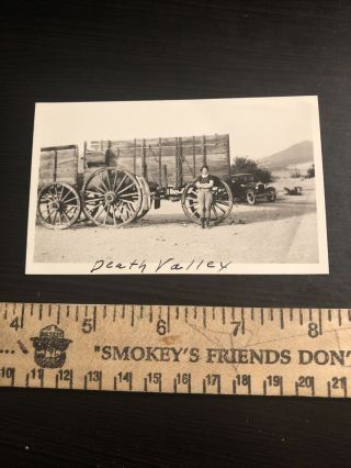 Vintage Black White Photo - California - - Death Valley - - Twenty Mule Team Borax Wagon