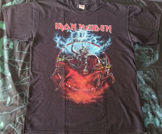 Iron Maiden - Somewhere Back In Time Tour T - Shirt Large Vintage Rare