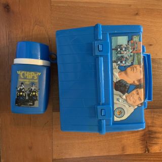 Chips California Highway Patrol Thermos And Lunchbox Set ✨super Rare✨