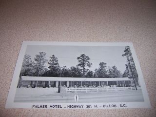 1950s Palmer Motel Dillon Sc.  Vtg Postcard