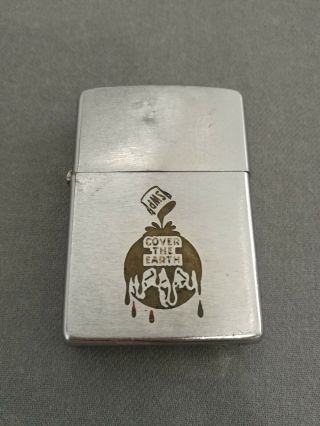 Vintage 1972 Sherwin Williams Paints Cover The Earth Zippo Lighter Rare