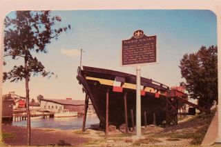 Pennsylvania Pa Erie State Park Flagship Niagara Postcard Old Vintage Card View