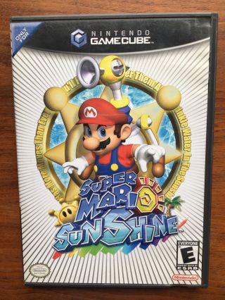 Mario Sunshine (gamecube,  2002) Not For Resale Black Label Rare Nintendo