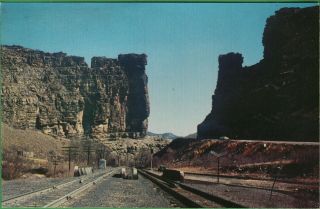 Vintage Train Locomotive Postcard Castle Gate Utah Denver Rio Grande Railroad