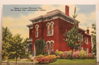 Indiana In Indianapolis Hoosier Poet James Whitcomb Riley Home Postcard Old View