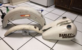 Rare Harley Davidson Gas Tank And Two Fenders Paint & Decal