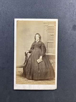 Victorian Carte De Visite Cdv: Older Lady: Webb: Bromsgrove