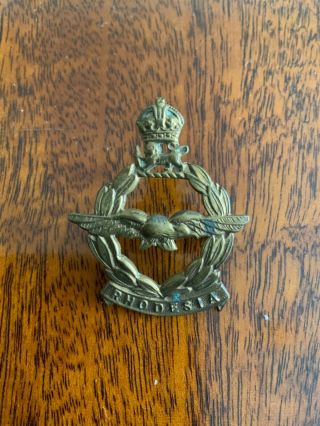 Rare Rhodesian Air Force Cap Badge