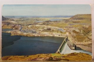 Washington Wa Grand Coulee Dam Columbia Basin Irrigation Project Postcard Old Pc