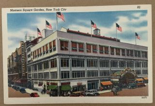 Vintage Postcard York City Ny Madison Square Gardens Post Card