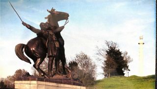 General Tilghman Statue,  Vicksburg National Military Park - Vintage Postcard