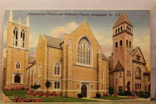Pennsylvania Pa Carbondale Presbyterian Church Postcard Old Vintage Card View Pc