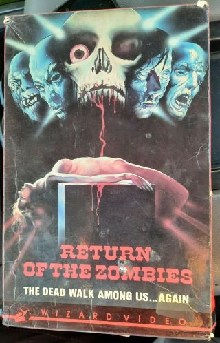1973 Return Of The Zombies.  Vhs Wizard Video Extremely Rare Org.  Box Stan Cooper