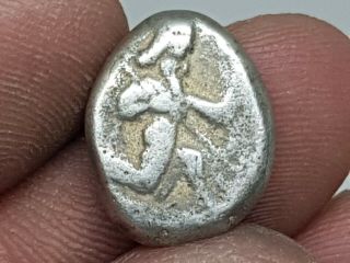 Extremely Rare Ancient Greek Silver Stater Siglos 450bc 5,  4 Gr 16 Mm
