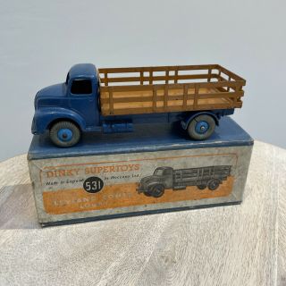 Vintage Dinky Toys 531 Leyland Comet Lorry C1950s Rare Blue Hubs