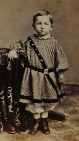 Antique Civil War Era Cdv Photo Little Boy In Zouave Outfit Dress Waterbury Conn