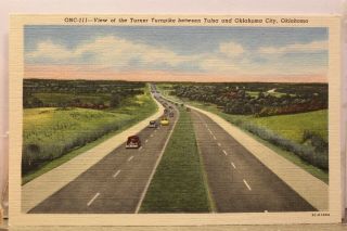 Oklahoma City Ok Tulsa Turner Turnpike Postcard Old Vintage Card View Standard