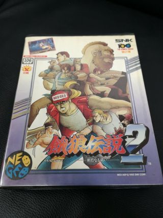 Snk Neo Geo Aes Fatal Fury 2 Garou Densetsu Boxed Set Very Rare Japanese