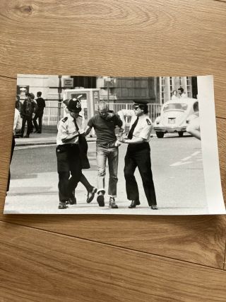 The National Front Demonstration - Very Rare Press Photo.  Skinhead Racist