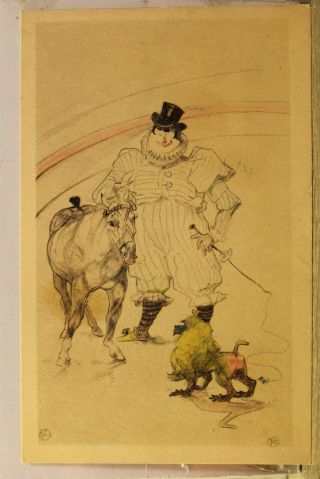 Art Henri De Toulouse Lautrec At The Circus Postcard Old Vintage Card View Post