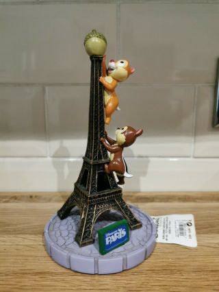 Disneyland Paris Chip & Dale Chipmunks Climbing Eiffel Tower Rare Ornament