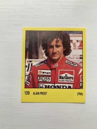 Alain Prost Ferrari Formula One F1 1988 Panini Supersport Sticker Rare