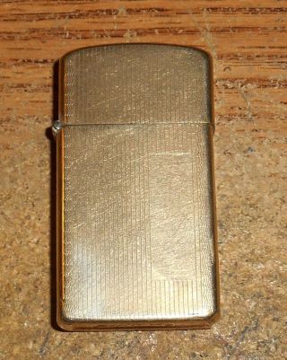 Vintage Zippo Slim 10k Gold Filled Lighter/very Rare