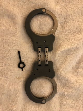 Rare Grey Asp Hinge Ultra Handcuff Hinged High Security Special Key