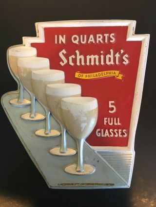 Schmidt’s Beer Vintage 3d Blow Molded Plastic Advertising - Rare