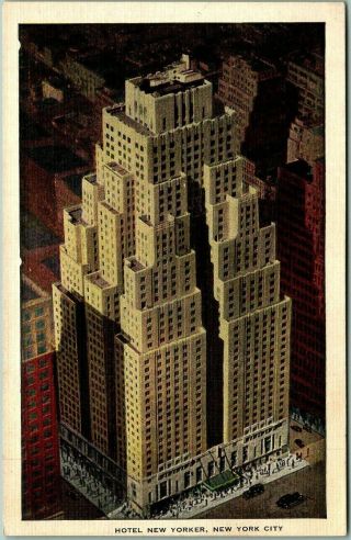 Vintage York City Postcard Hotel Yorker Artist 