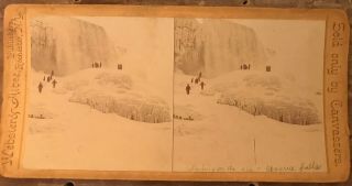 Webster & Albee Sporting On The Ice Niagara Falls Handwritten Title