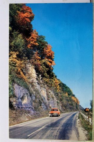 Wisconsin Wi Prairie Du Chien Mississippi River Effigy Mounds Postcard Old View