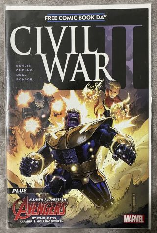 Very Rare Marvel Civil War 2 Comic Book Day