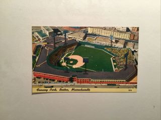 Vintage Postcard - Fenway Park,  Boston Red Sox,  Baseball Stadium,  Boston,  Mass.