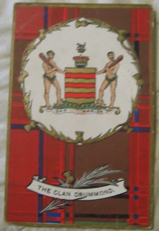 Estate Vintage Heraldic Series Postcard - The Clan Drummond