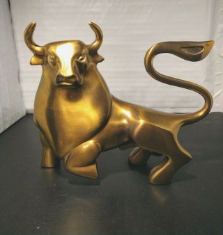 Rare Vintage Merrill Lynch Brass Bull