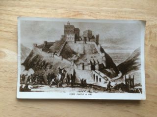 Old Picture,  Corfe Castle Dorset,  Postcard