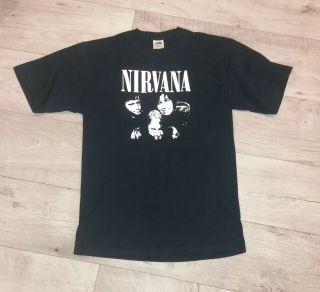 Nirvana Vintage Ultra Rare Bleach Shirt M Sub Pop Plus Minus Kurt Cobain 90 