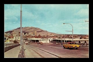Dr Jim Stamps Old Cars Puente Paso Bridge Juarez Mexico Postcard