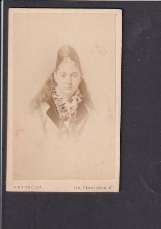 Victorian Photo Cdv - A Young Lady - Photo A&g Taylor,  London