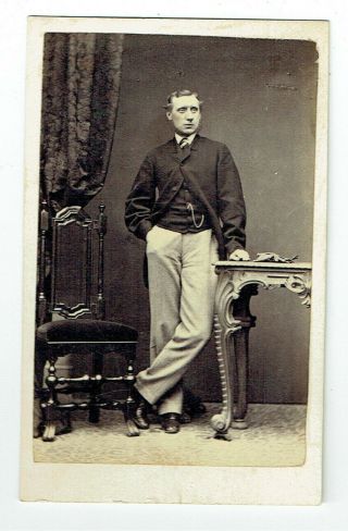 Victorian Cdv Photo Young Man Liverpool Photographer
