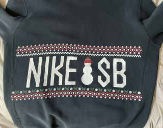 Rare Nike Sb X Concepts Ugly Christmas Sweater Black Crewneck Medium